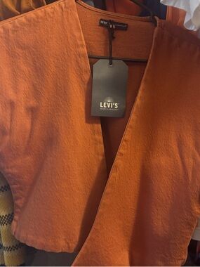 Levi's made & crafted  Burnt Orange Sleeveless Crop Top